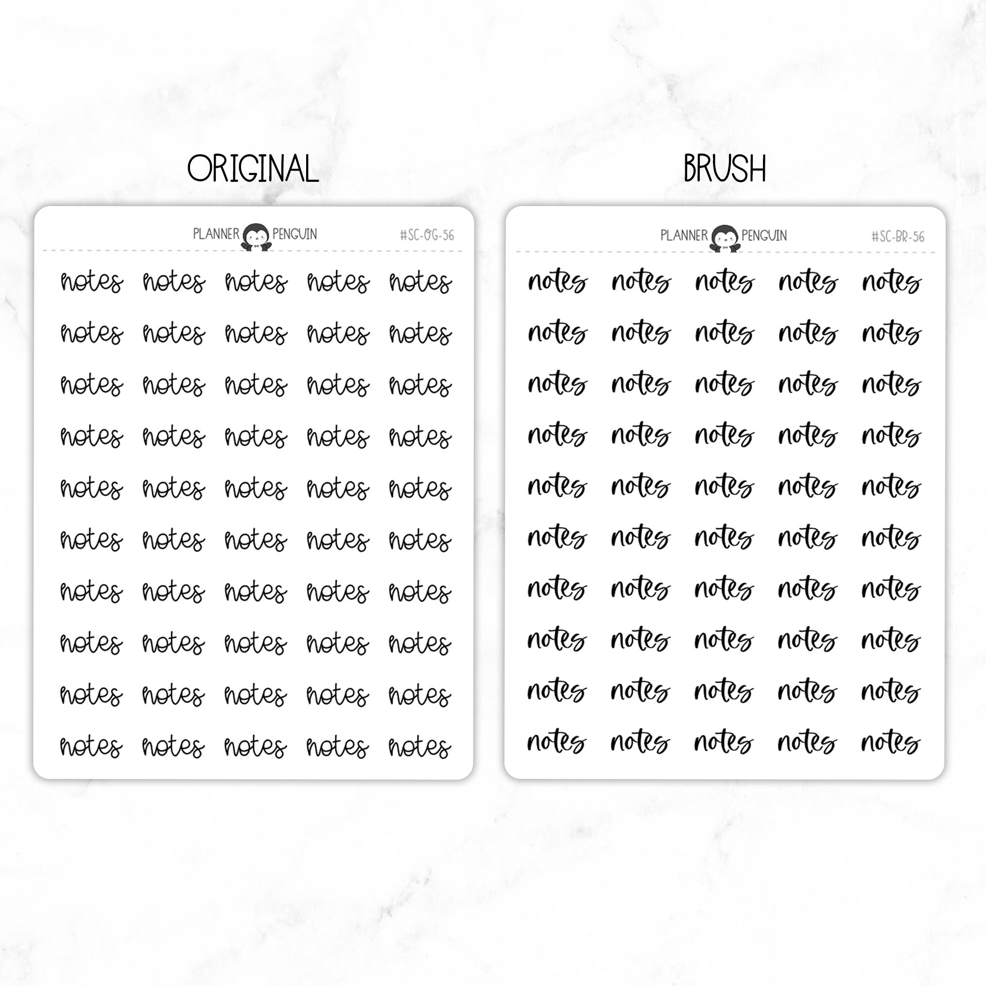 Notes Script Stickers