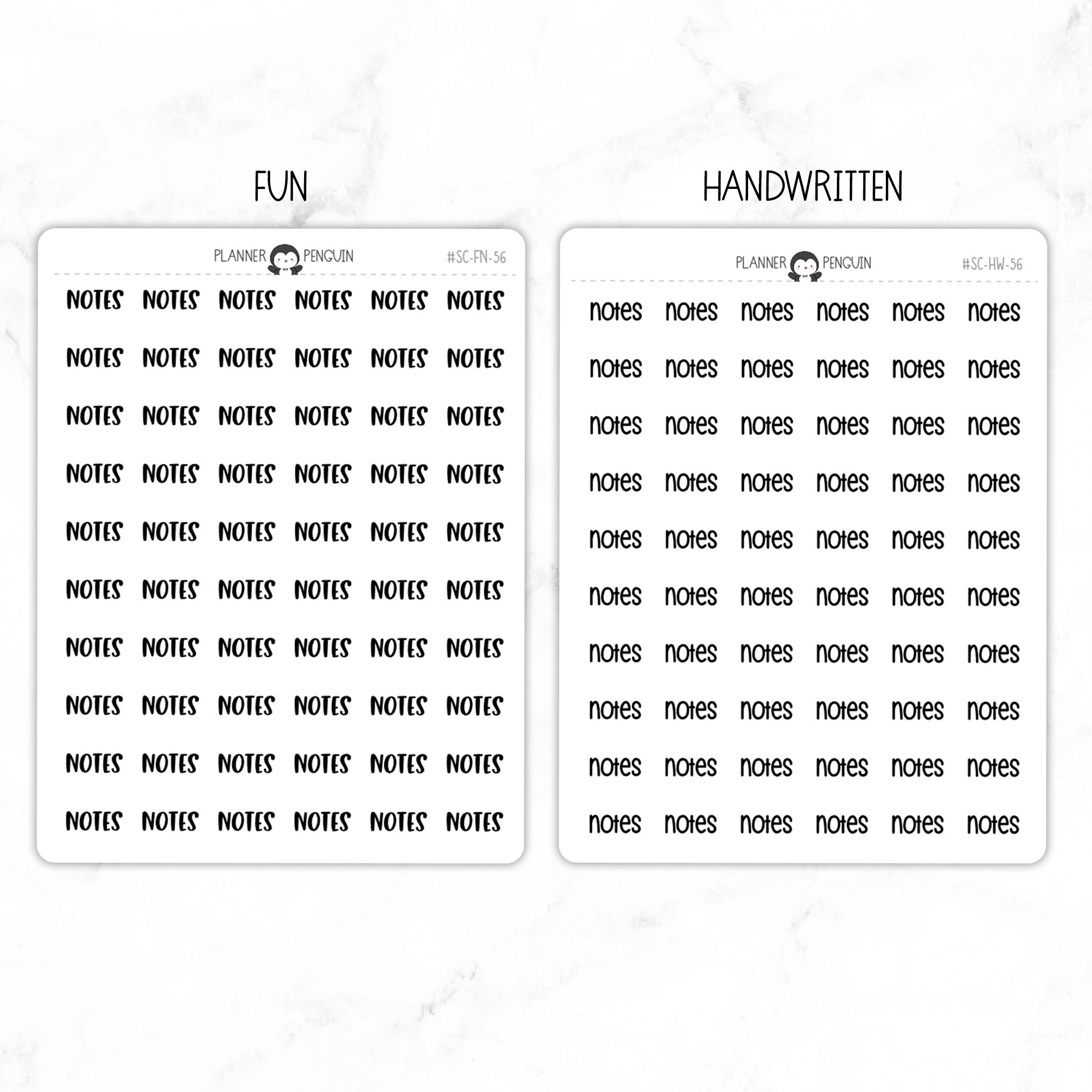Notes Script Stickers