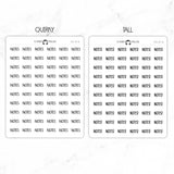 Notes Script Stickers