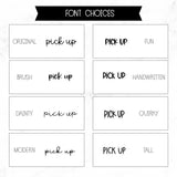 Pick up Script Stickers