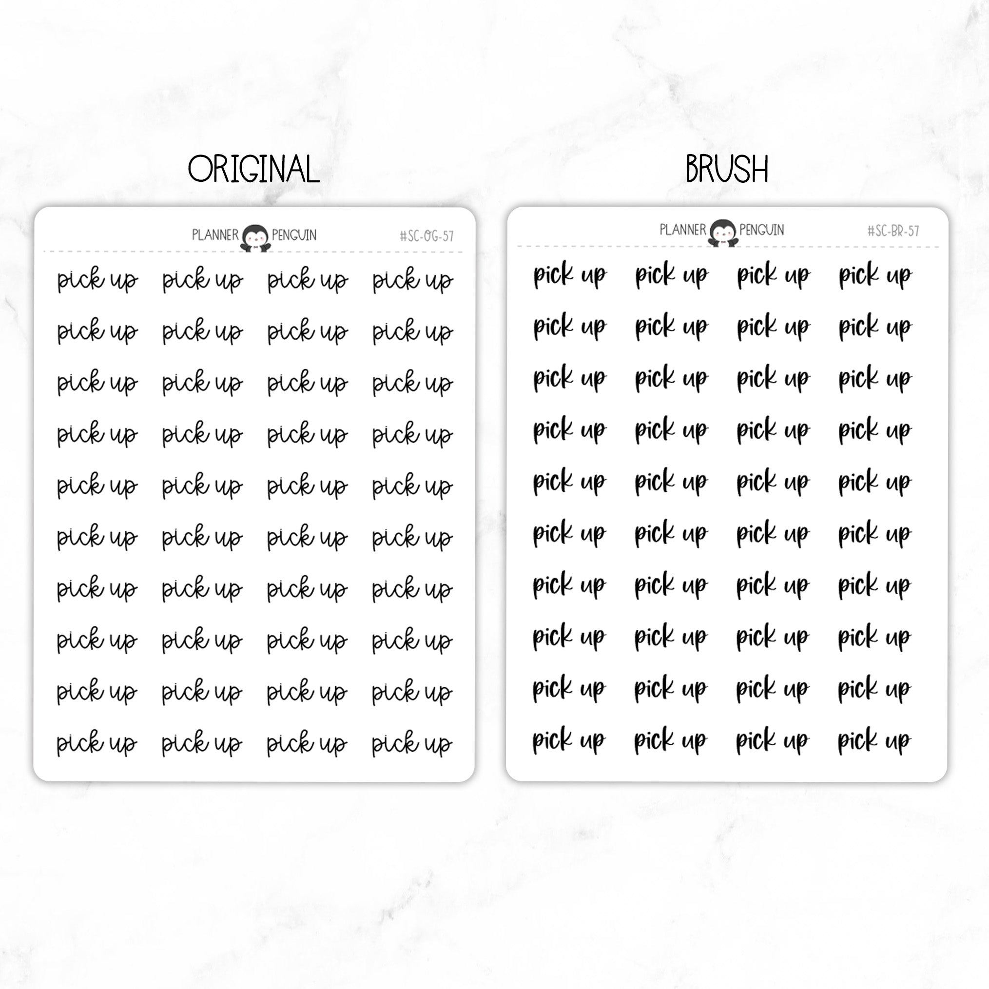Pick up Script Stickers