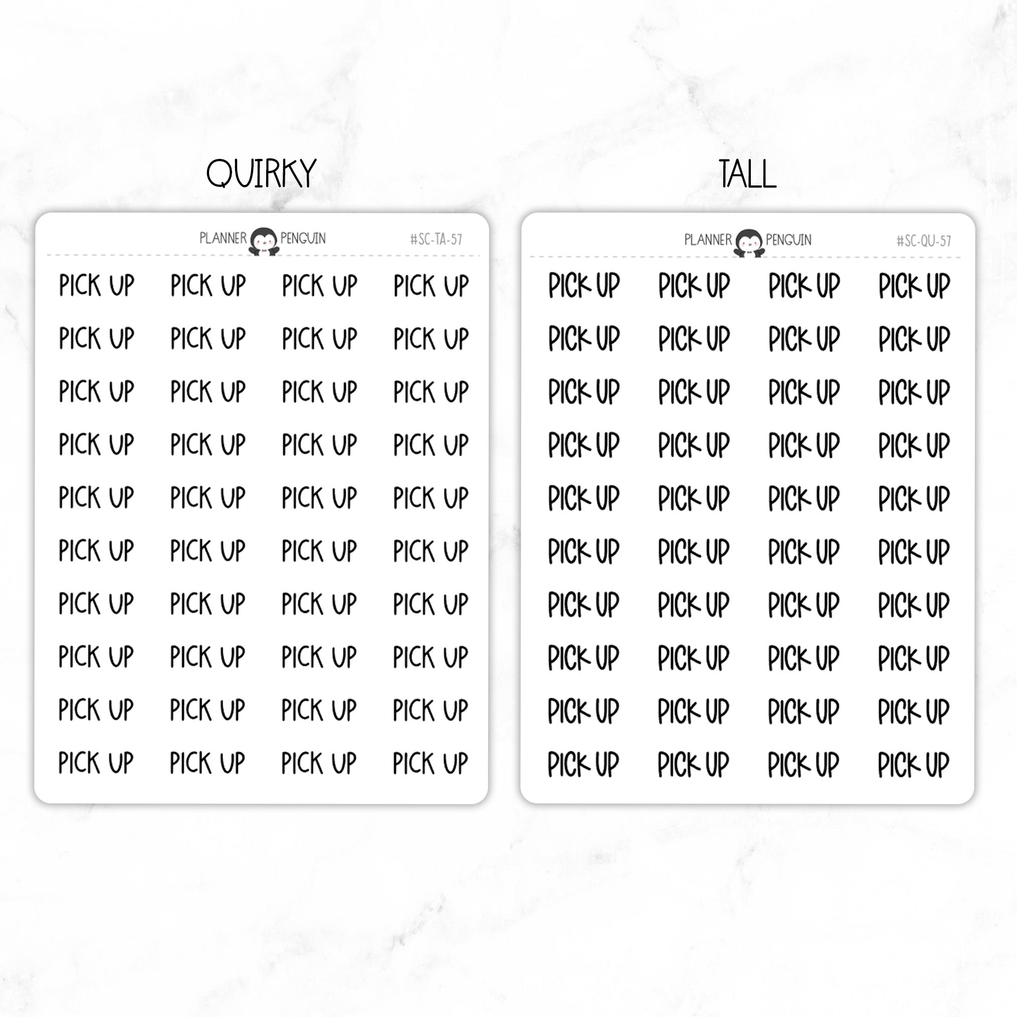 Pick up Script Stickers
