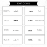 School Script Stickers