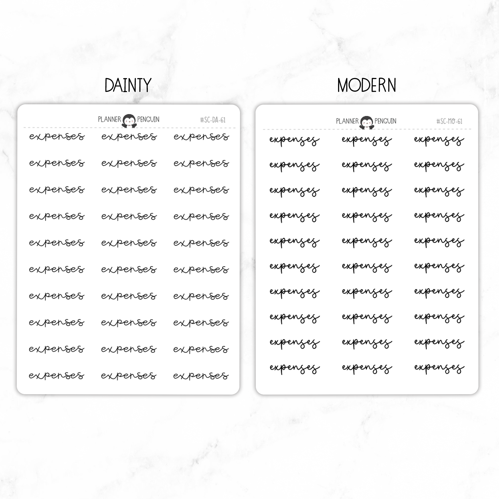 Expenses Script Stickers