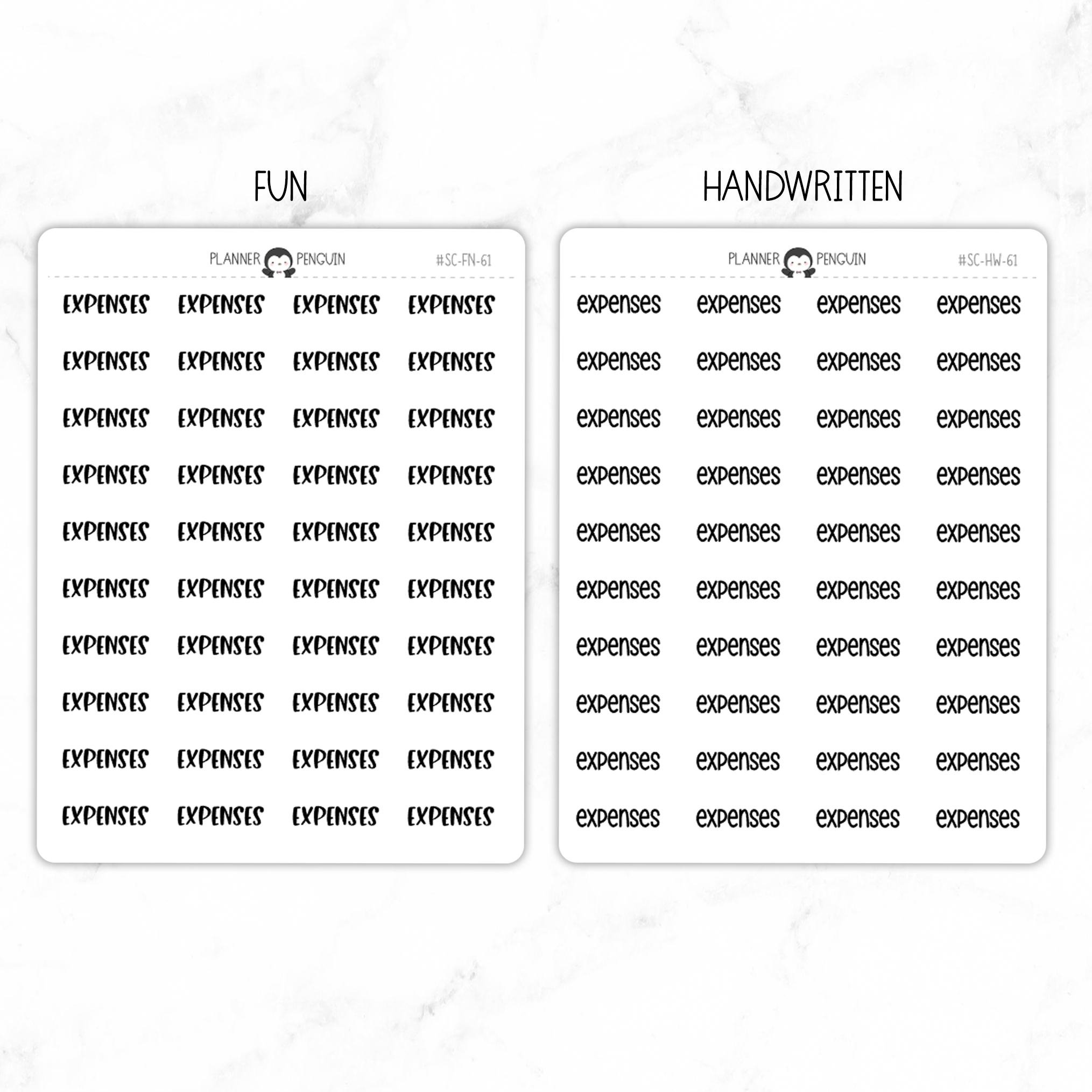 Expenses Script Stickers