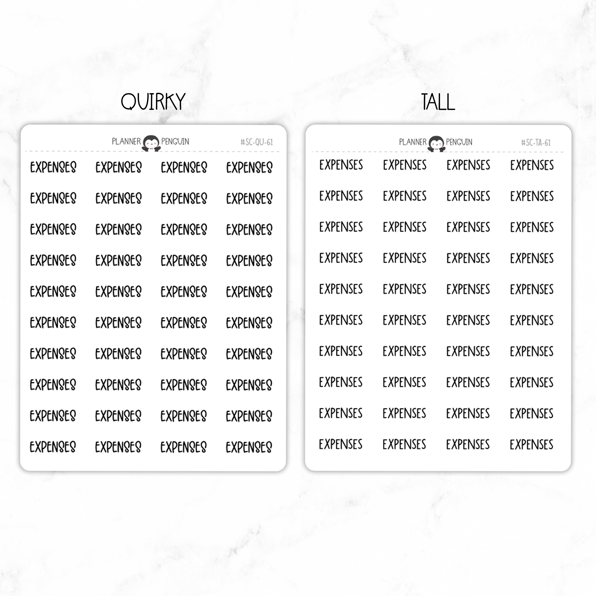 Expenses Script Stickers
