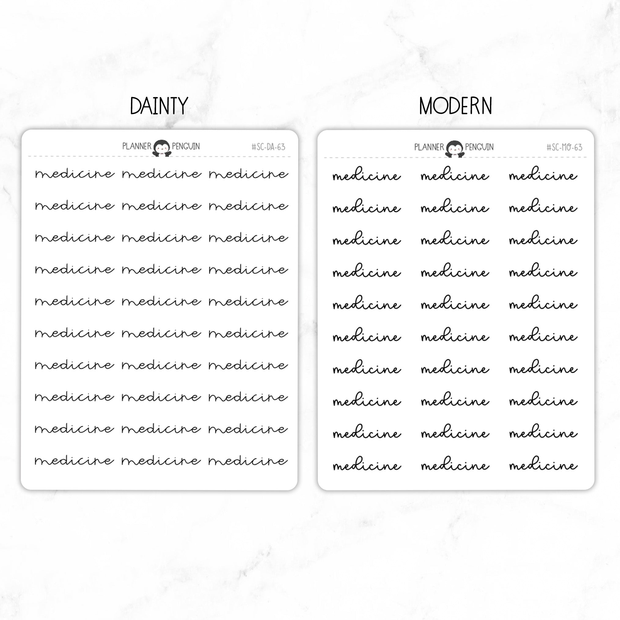 Medicine Script Stickers