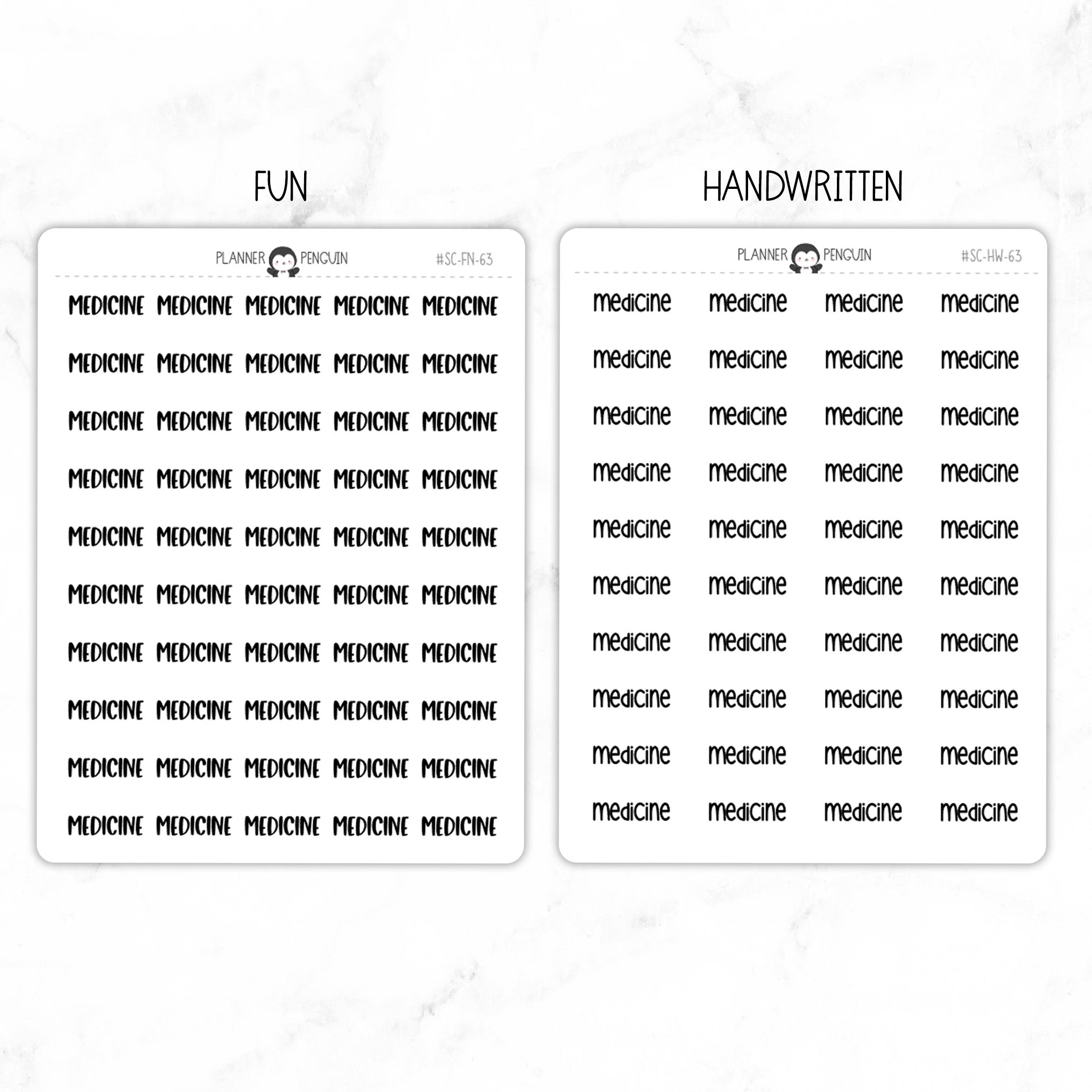 Medicine Script Stickers