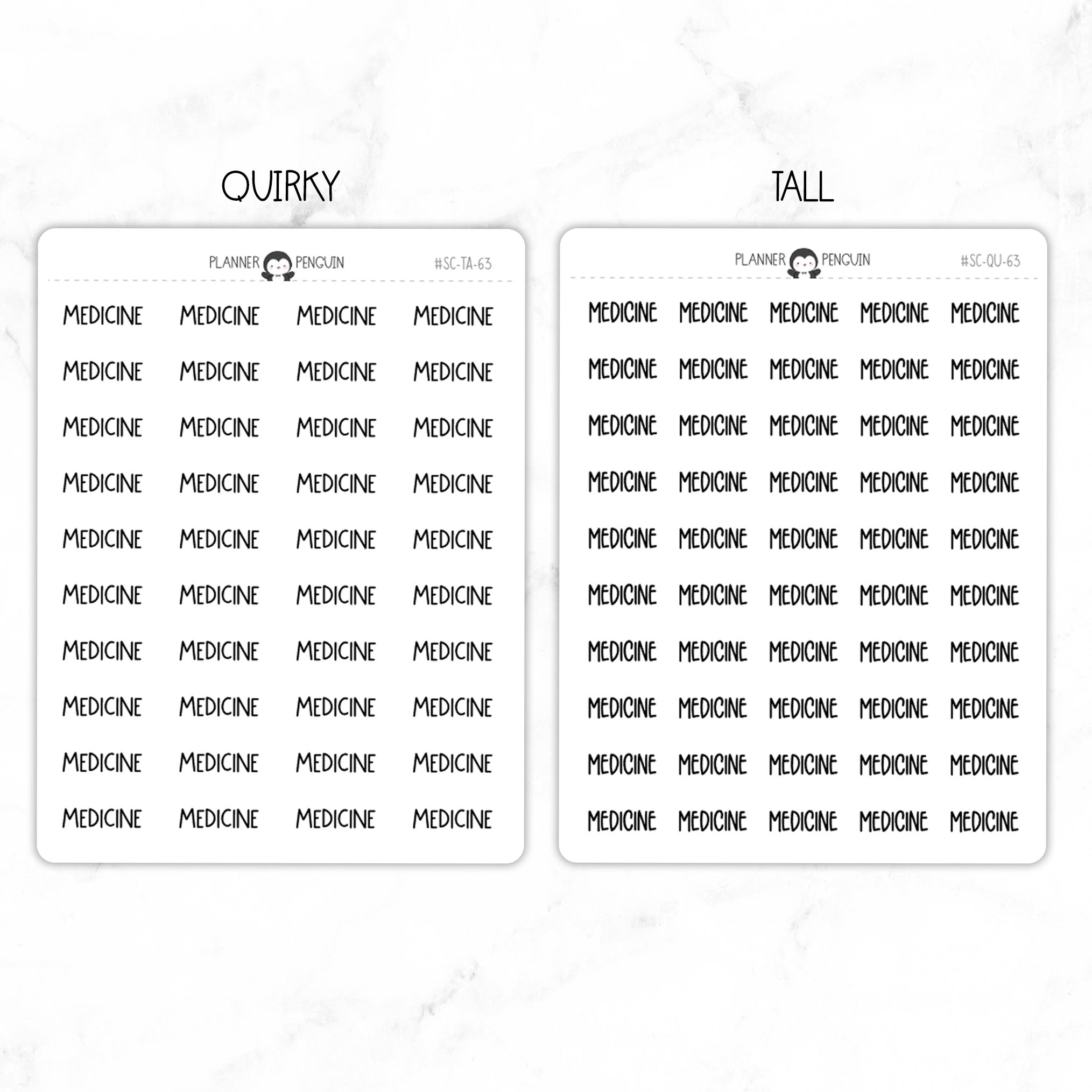 Medicine Script Stickers