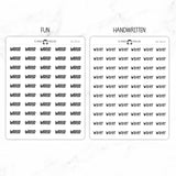 Water Script Stickers