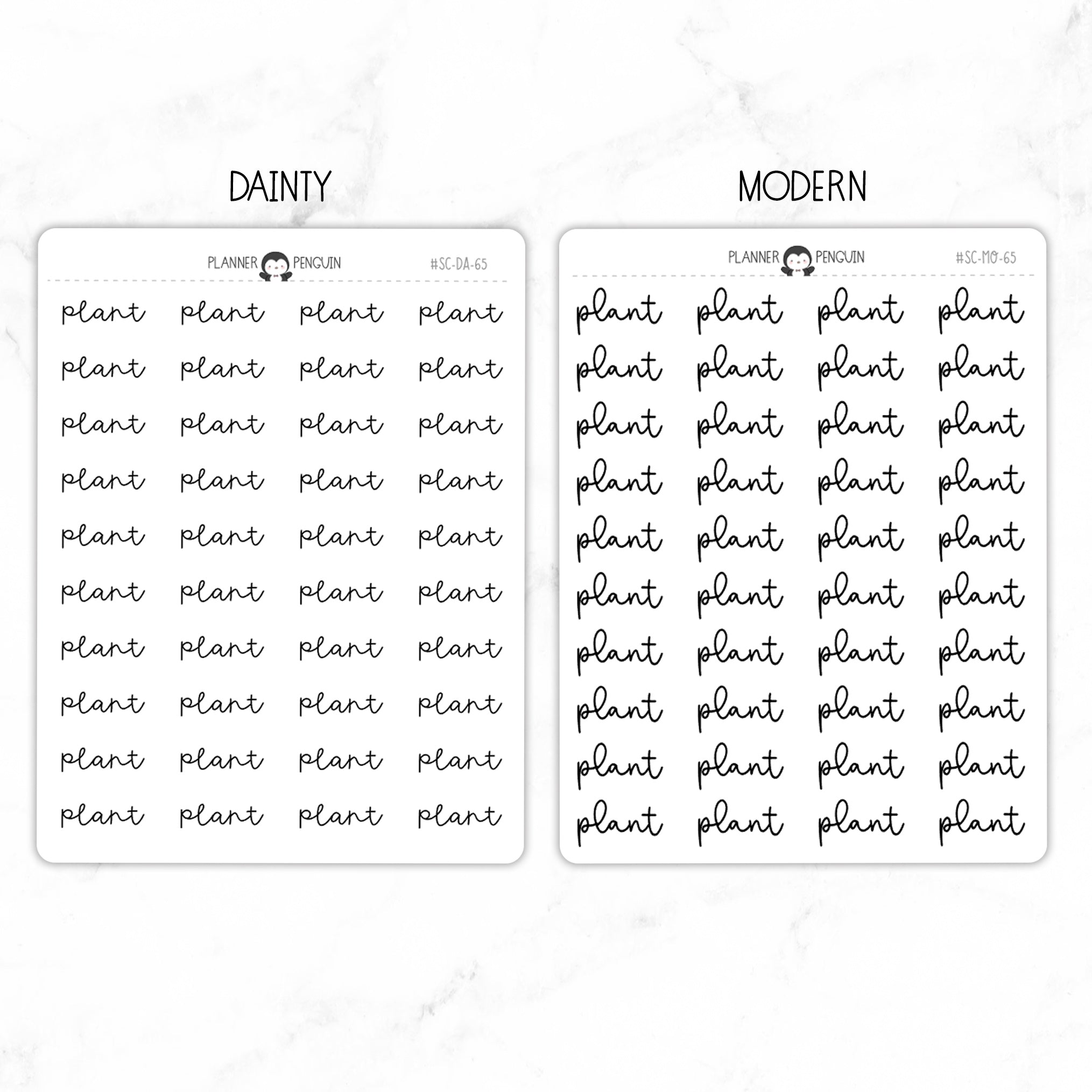 Plant Script Stickers