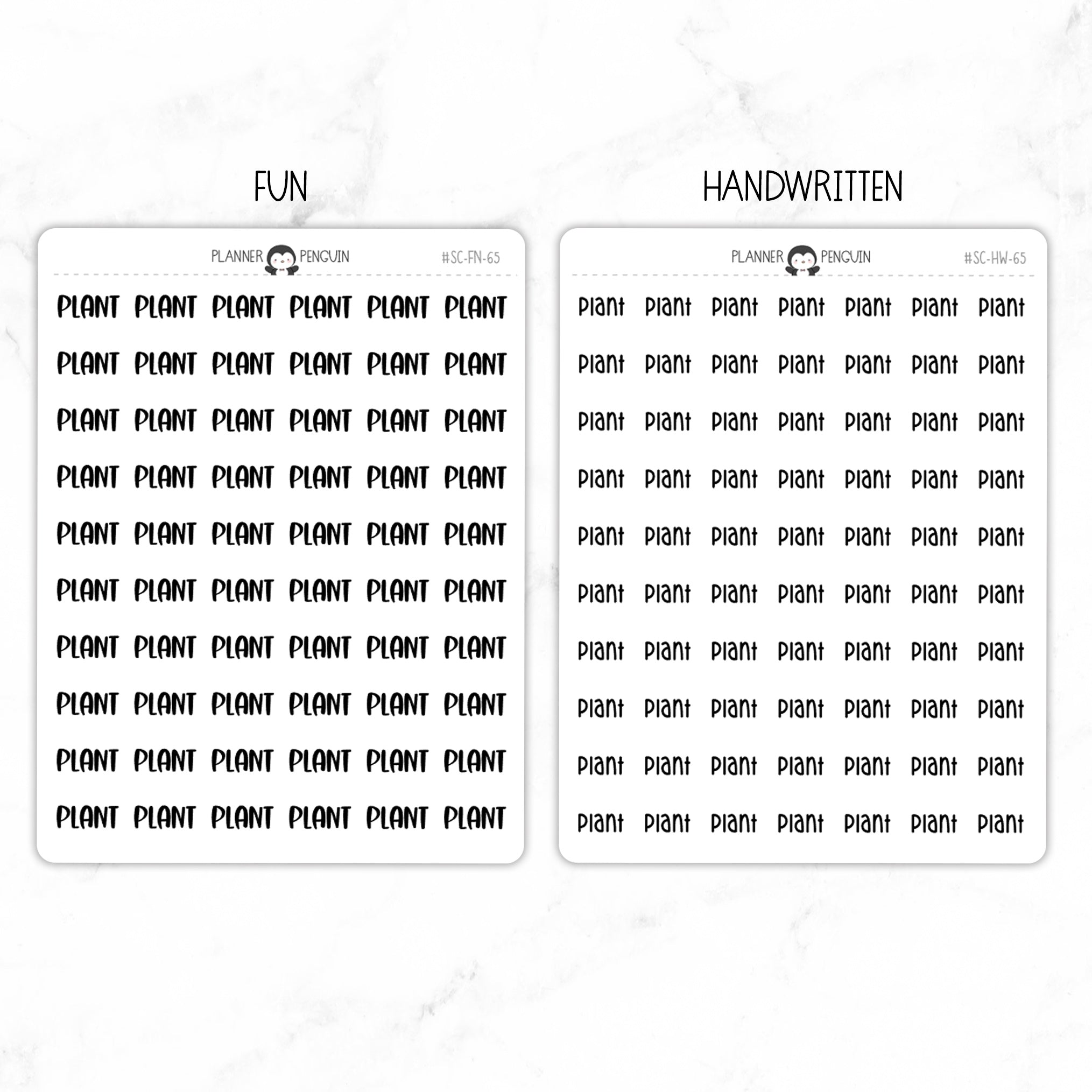 Plant Script Stickers