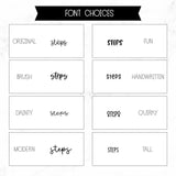 Steps Script Stickers