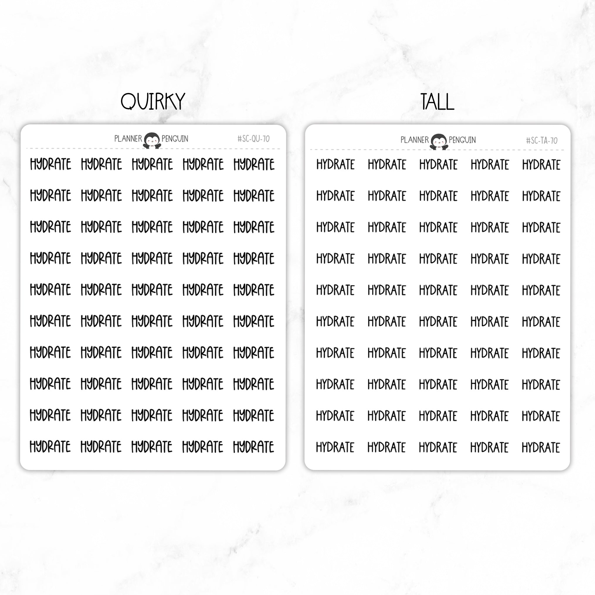 Hydrate Script Stickers