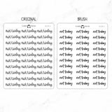 Not Today Script Stickers