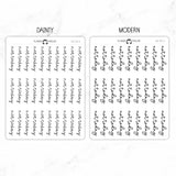 Not Today Script Stickers