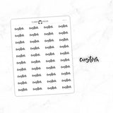 CUSTOM- Script Stickers SC-C7
