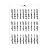 Custom Text Script Stickers | SC-C11