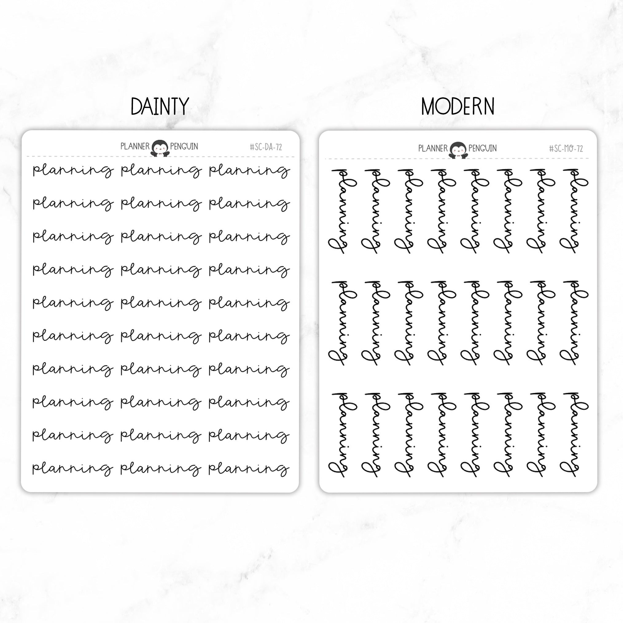 Planning Script Stickers