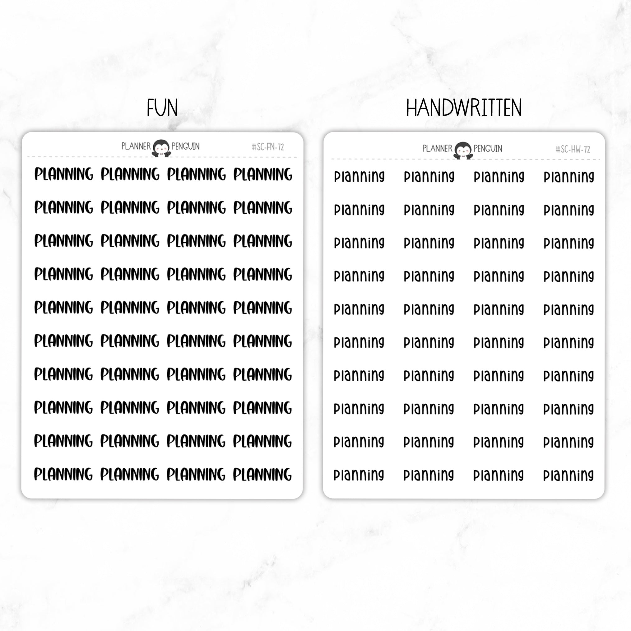 Planning Script Stickers