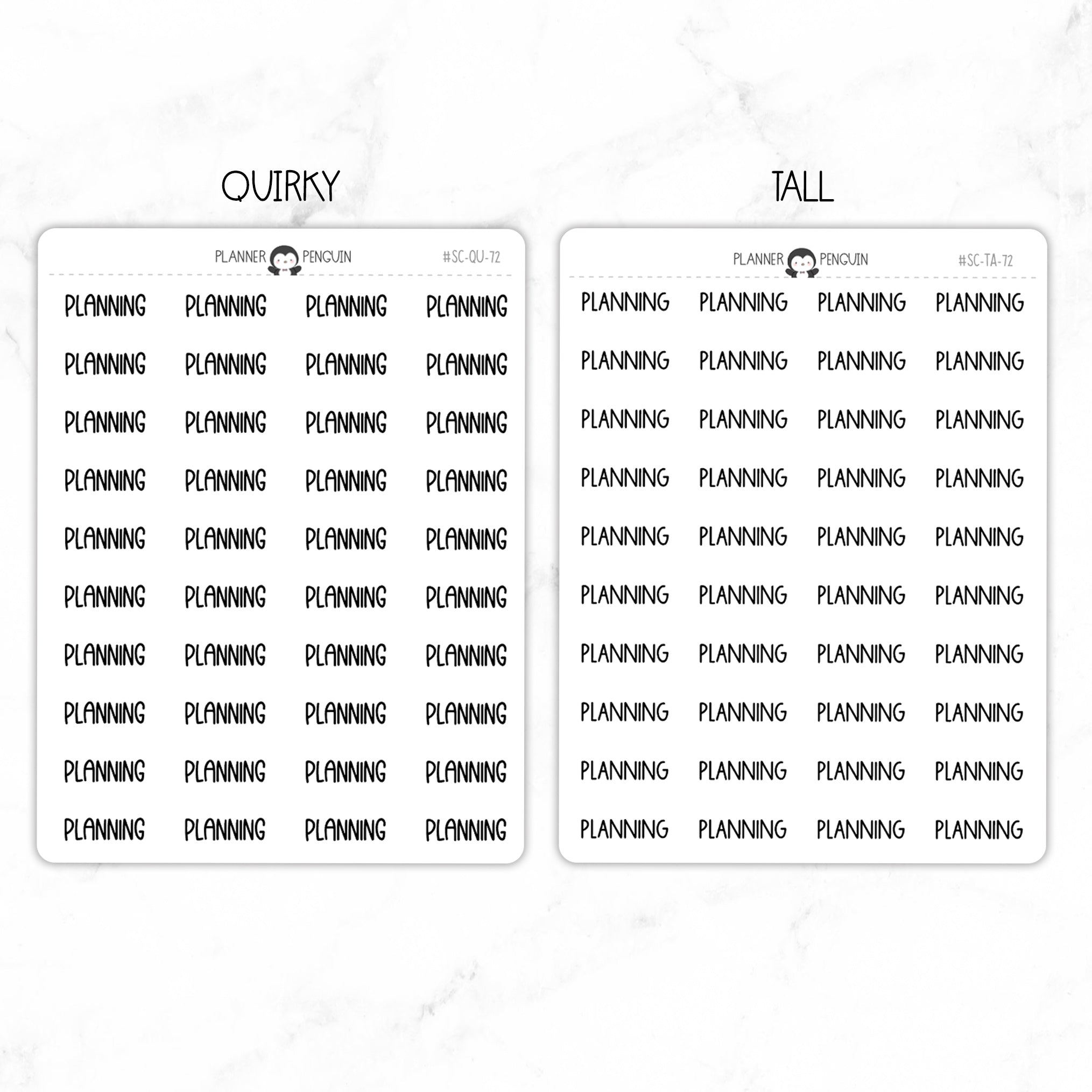 Planning Script Stickers