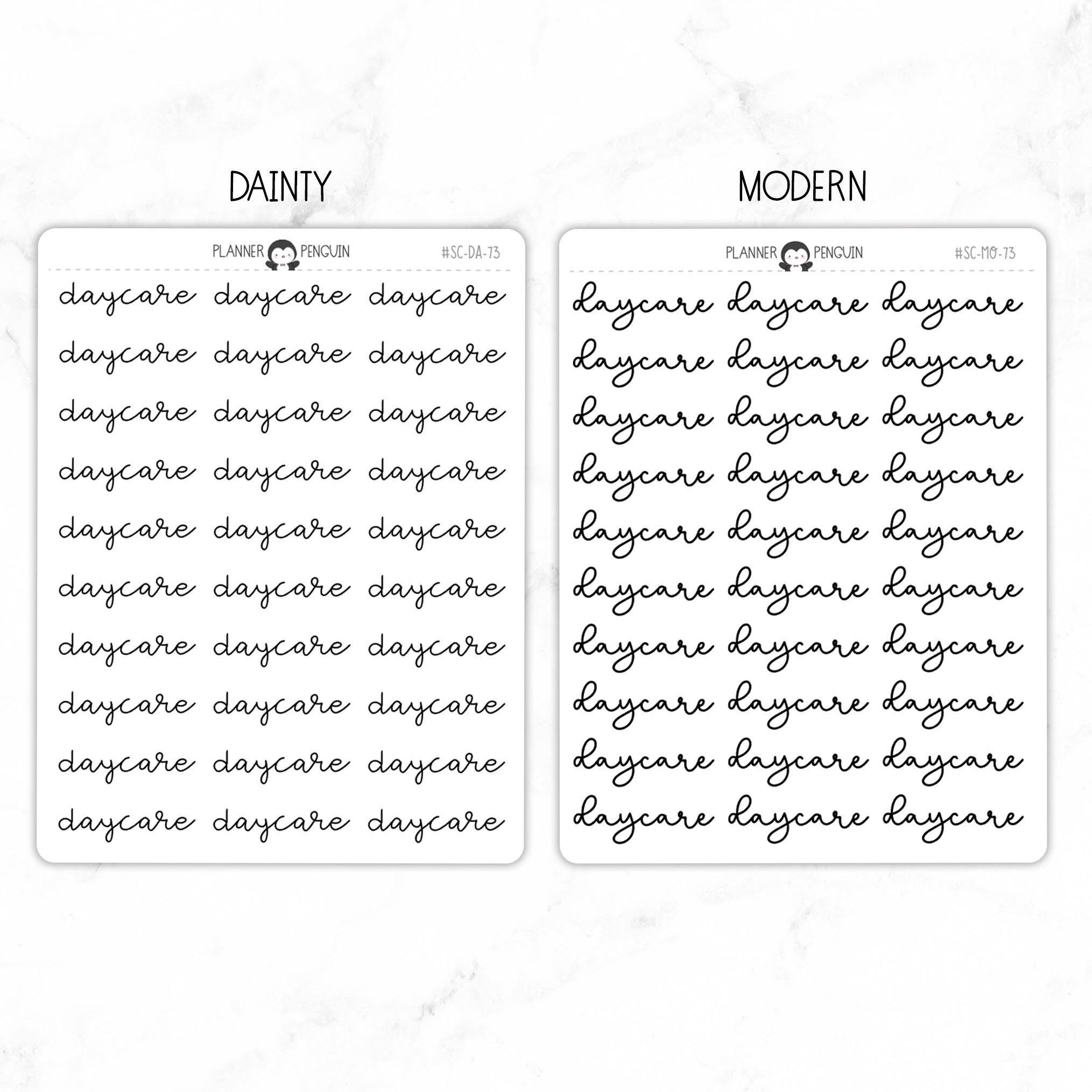 Daycare Script Stickers