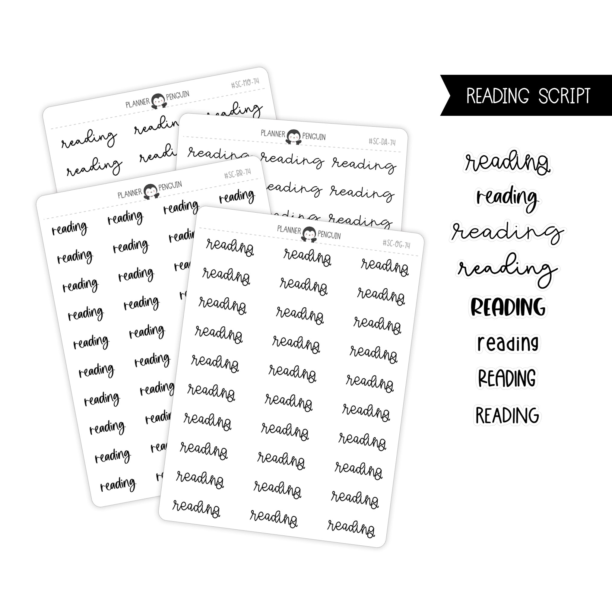 Reading Script Stickers