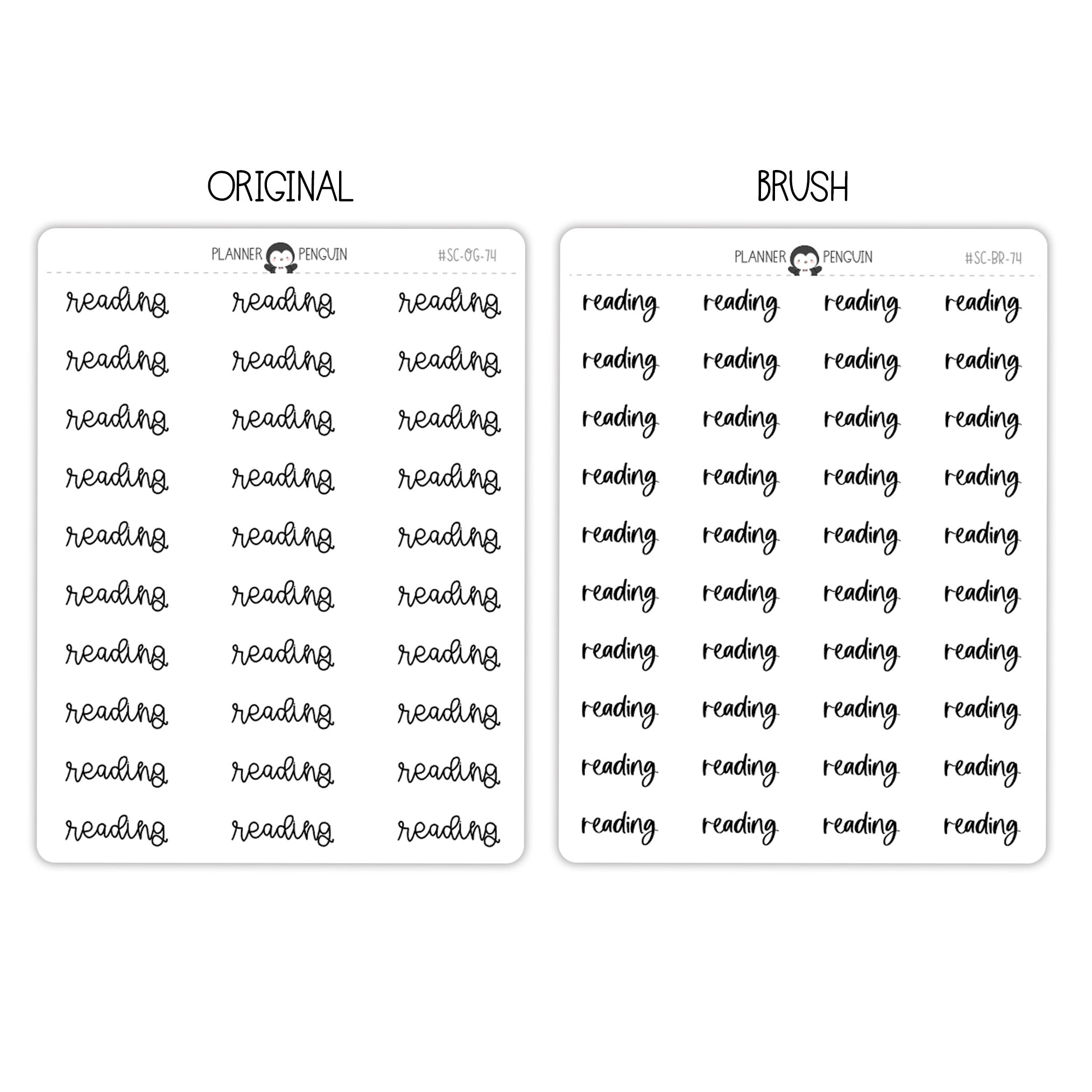 Reading Script Stickers