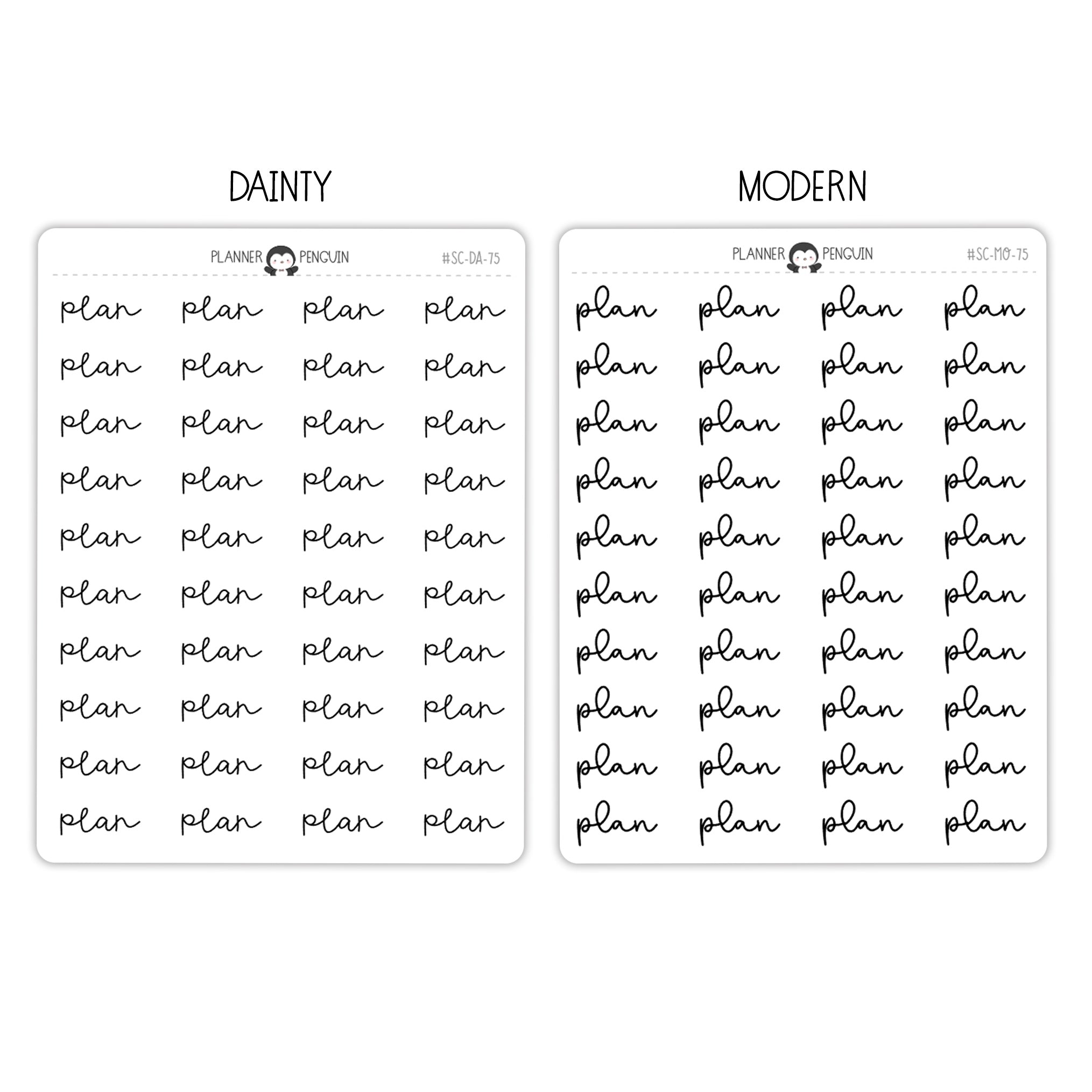 Plan Script Stickers