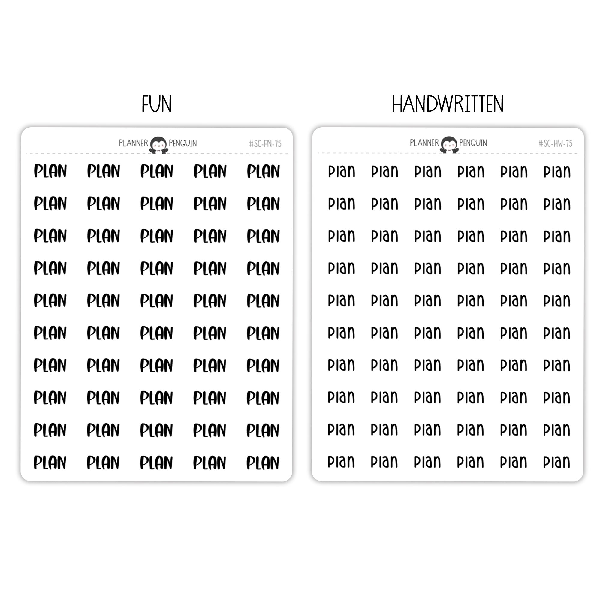 Plan Script Stickers