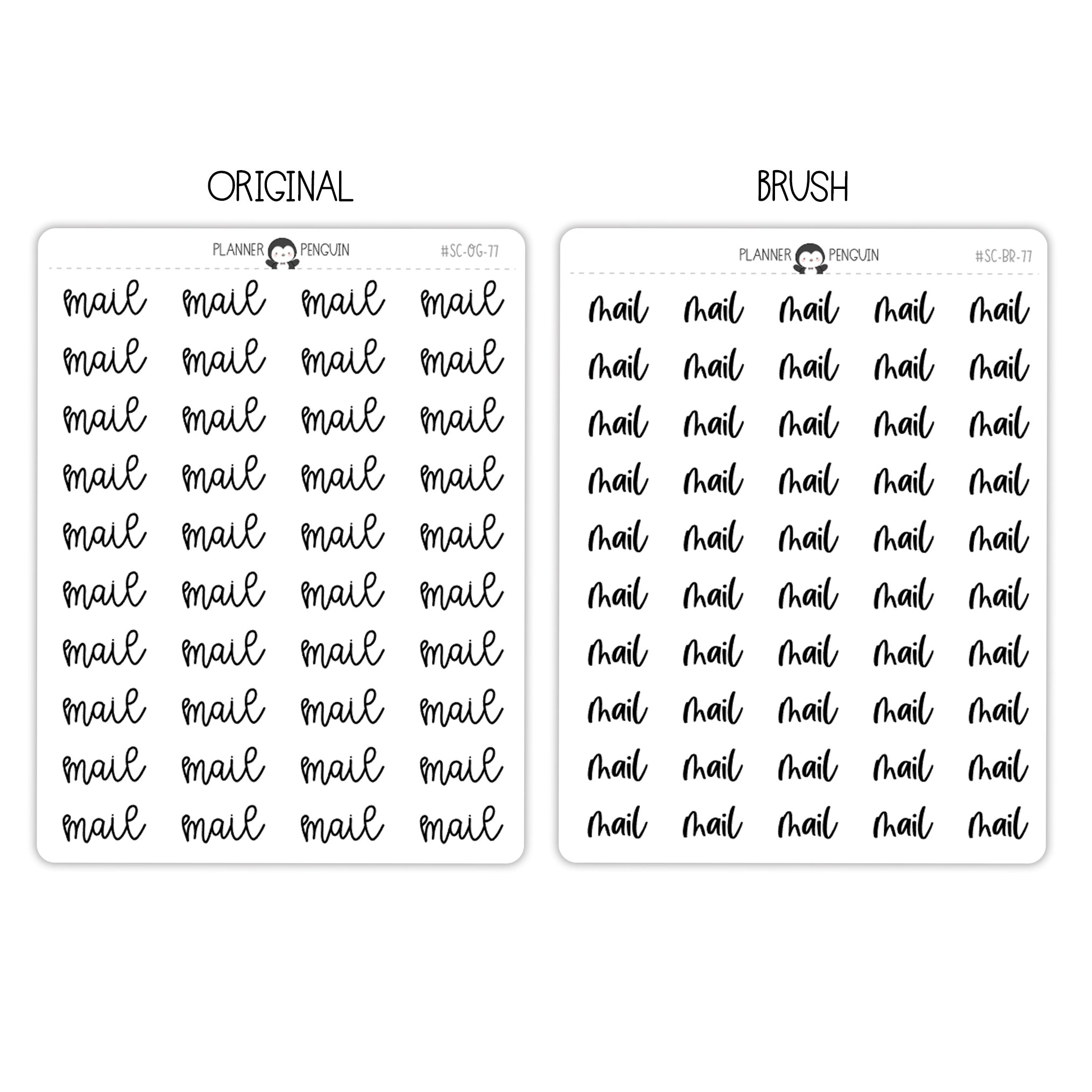 Mail Script Stickers