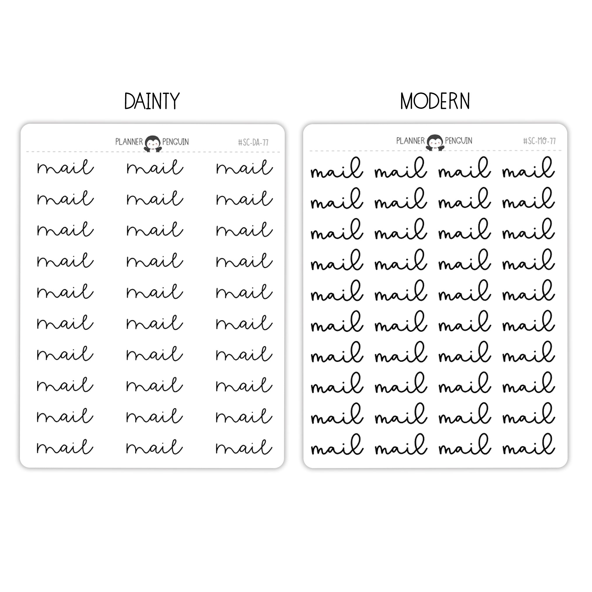Mail Script Stickers