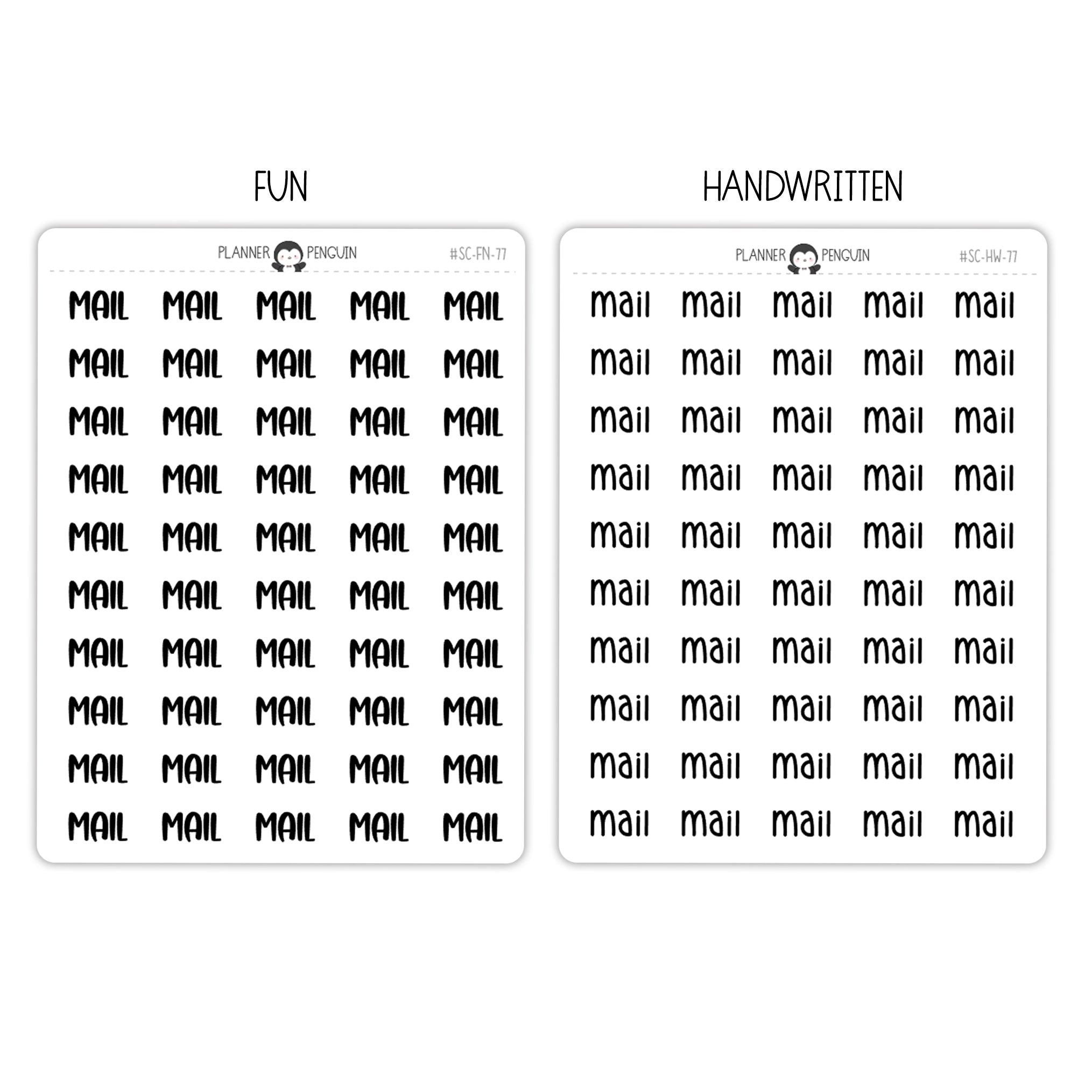 Mail Script Stickers
