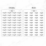 Recycle Script Stickers