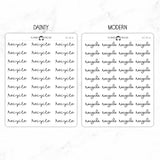 Recycle Script Stickers
