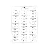 Running Day Workout Fitness Typography stickers