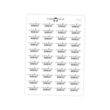 Cardio Workout Fitness Typography stickers