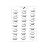 Strength Training Fitness Typography stickers