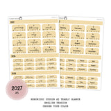 2027 Hobonichi Cousin A5 Yearly view Stickers| English Version | #HB-YG-ENGR-COLOR