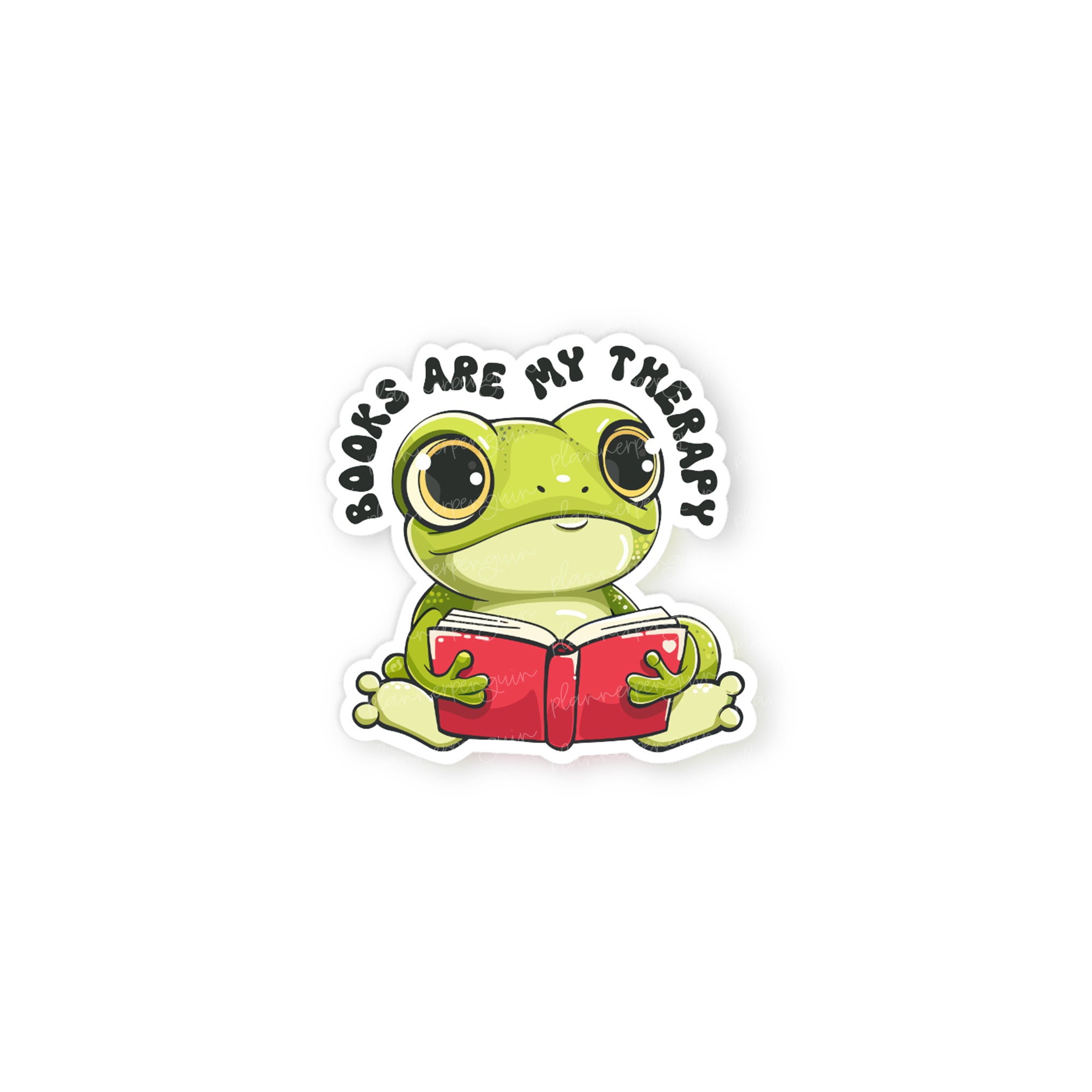Books Are My Therapy Vinyl Die Cut Sticker