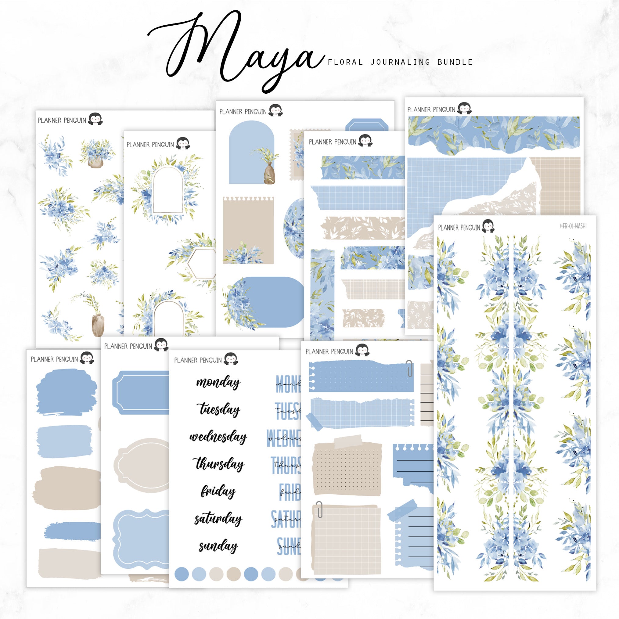 Maya Floral Journaling Bundle | #FB-02