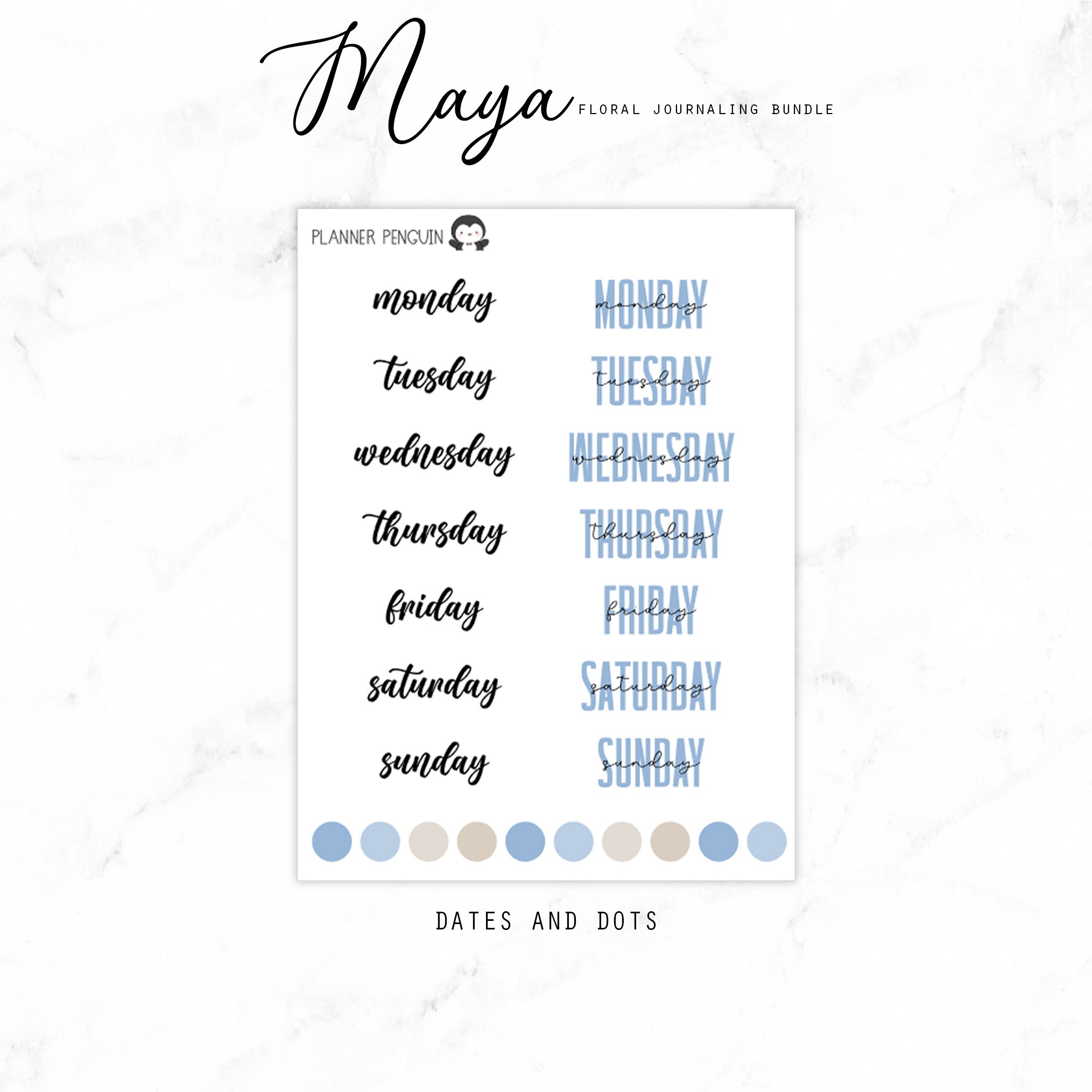 Maya Floral Journaling Bundle | #FB-02