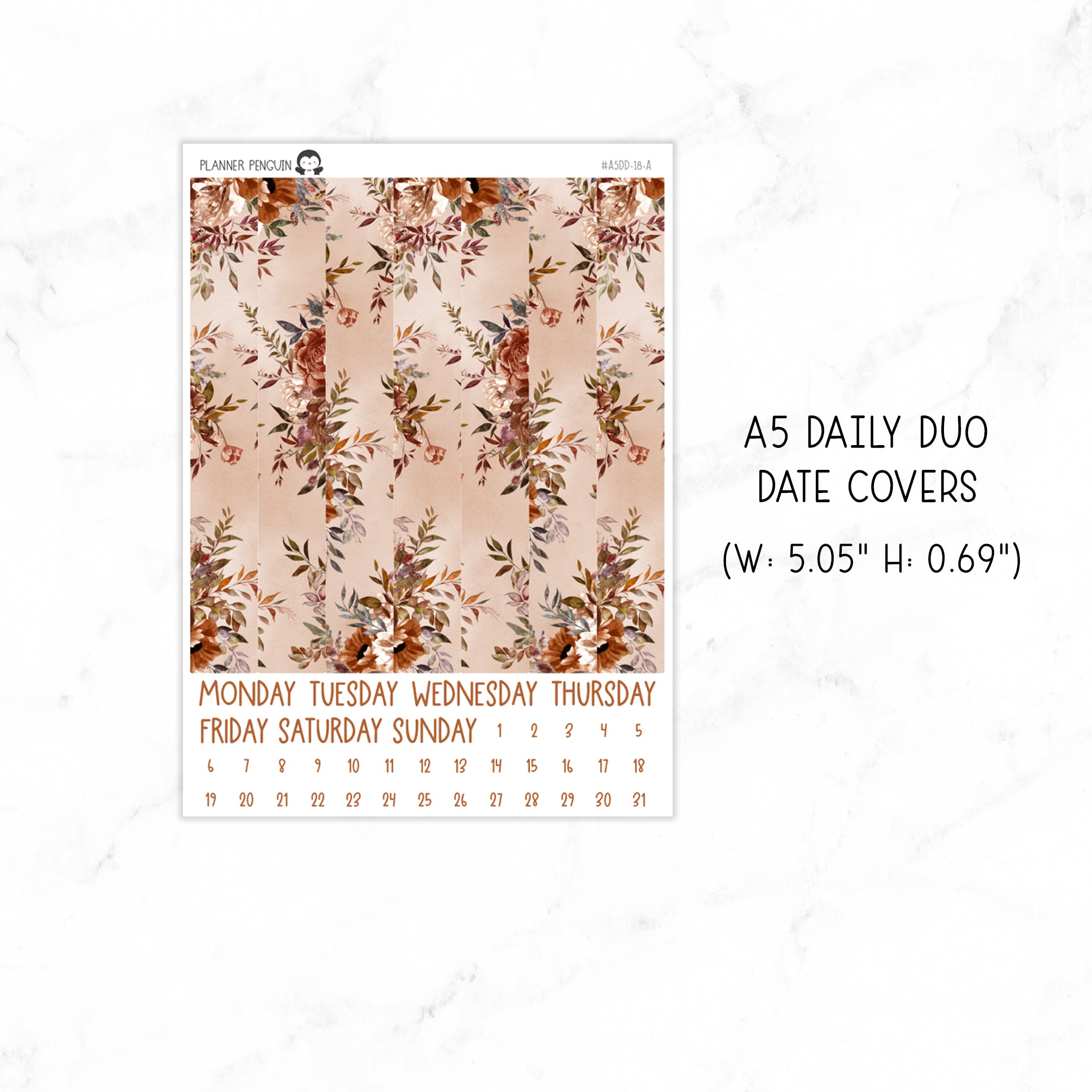 Autumn Garden A5 Daily Duo Sticker Kit