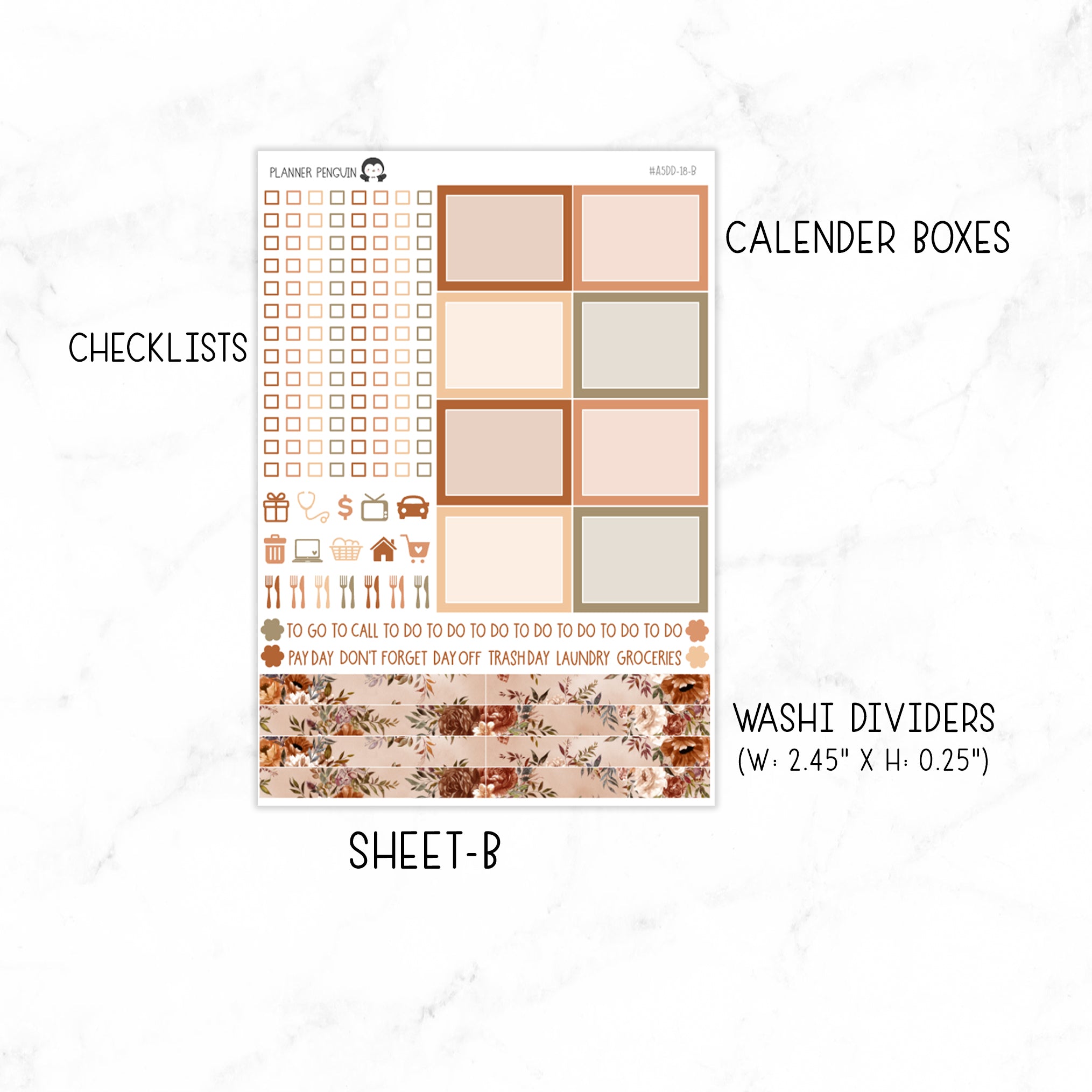 Autumn Garden A5 Daily Duo Sticker Kit