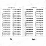 Clean Bathroom Checkbox Text Stickers