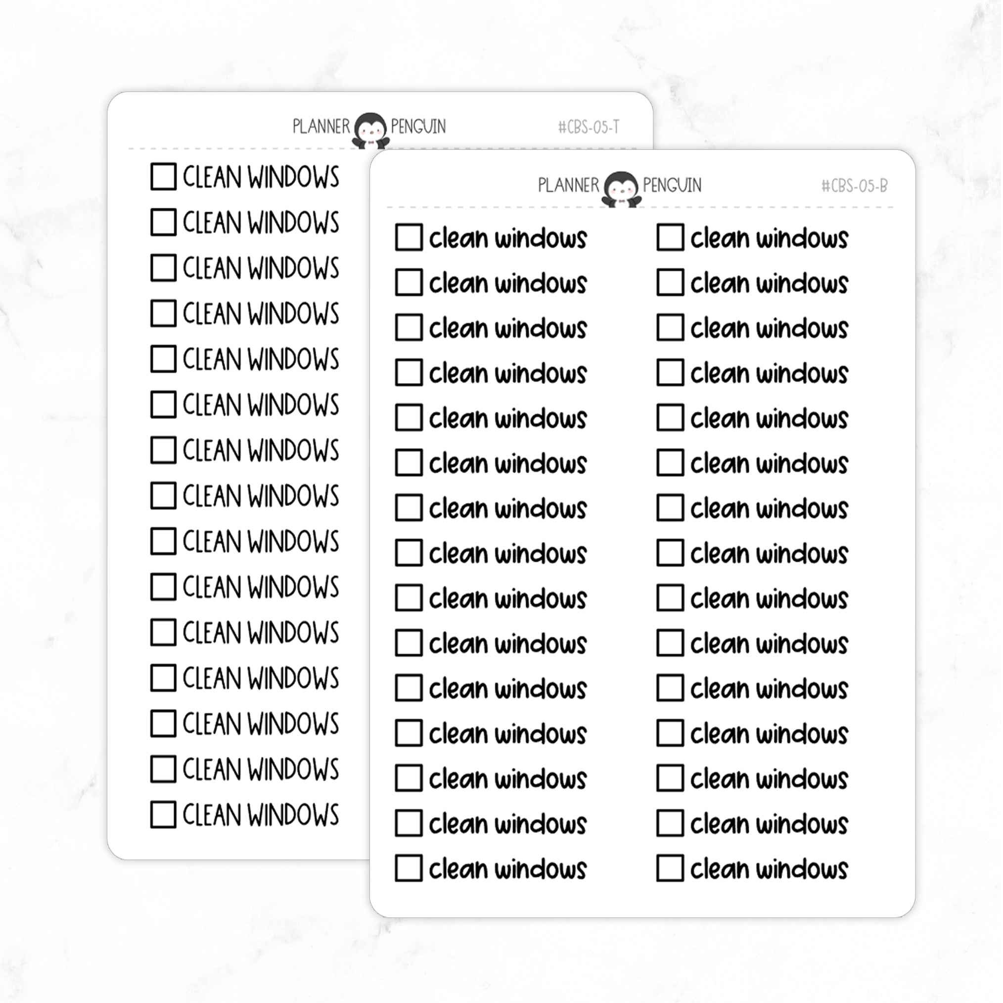 Clean Windows Checkbox Text Stickers