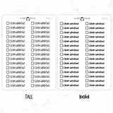 Clean Windows Checkbox Text Stickers