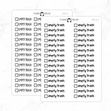 Empty Trash Checkbox Text Stickers