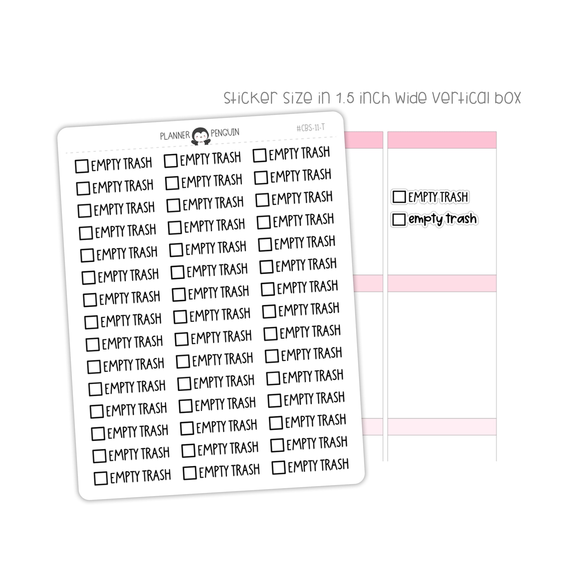 Empty Trash Checkbox Text Stickers