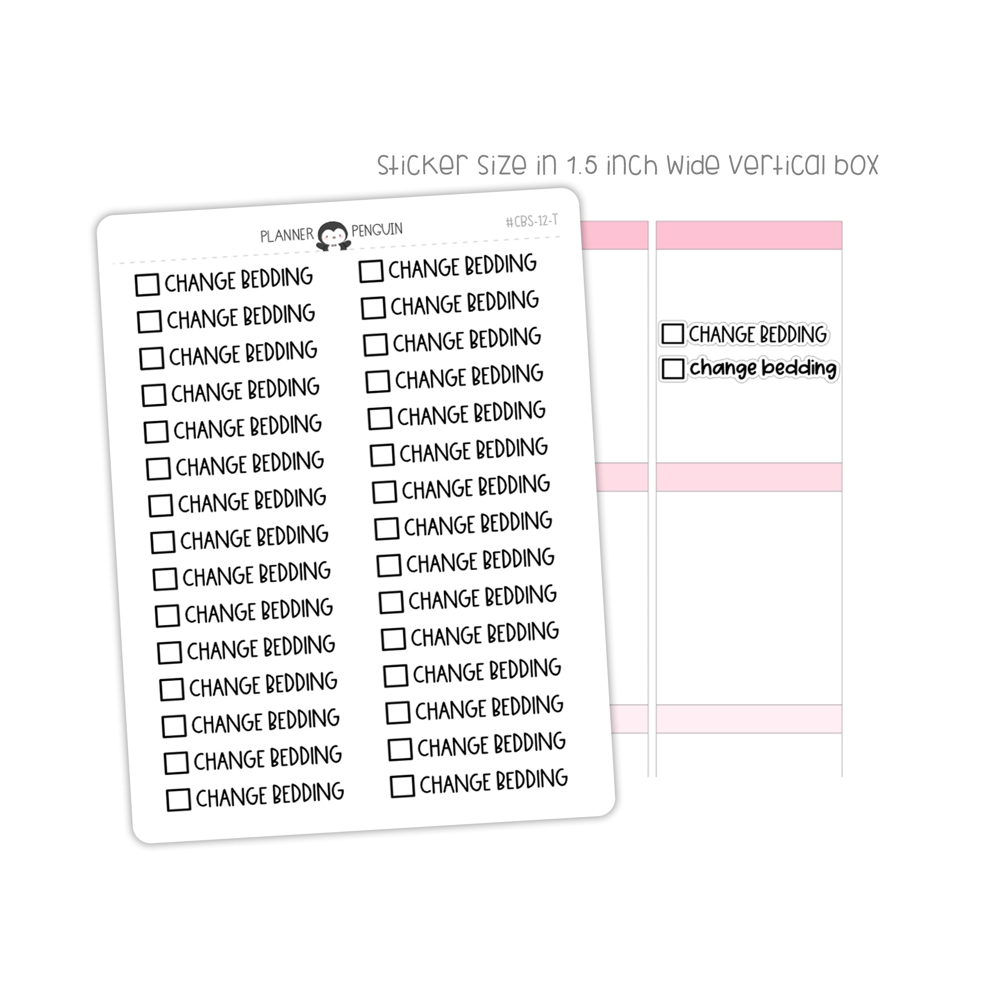 Change Bedding Checkbox Text Stickers